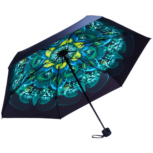 Elvira Mini Portable Sun&Rain Lightweight Umbrella-Compact Travel Umbrella with 95% UV Protection-Peacock